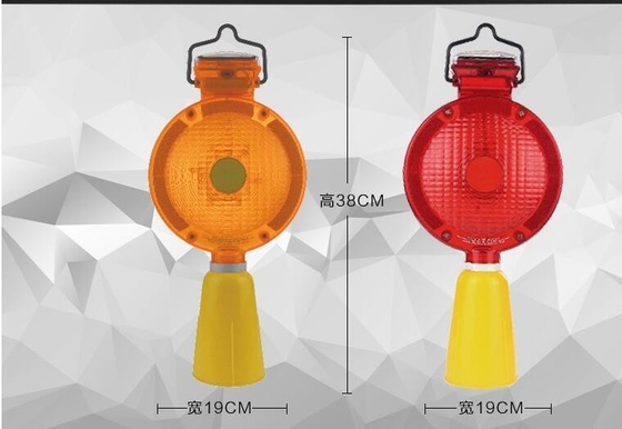 Solarhöhe 38cm Sicherheits-geführte Verkehrszeichen-Licht-Durchmessers 19cm