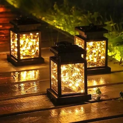Hängende Laternen-Lampen-Blumen-wasserdichte Dekorations-Garland Fairy Solar Garden Courtyard-Palast-Lichter im Freien