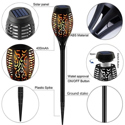 Der Solarblinkendes wasserdichtes Solar-LED Licht 12LED 33LED flammen-Taschenlampen-im Freien