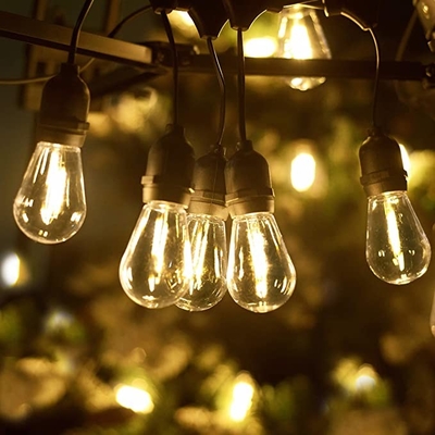 Ketten-Lichter LED arbeiten im Freien mit Shatterproof Birnen hängende Hinterhof-Lichter im Garten