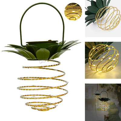 Solarkupferdraht-Ketten-Lichter des ananas-Licht-LED für Garten-Dekoration