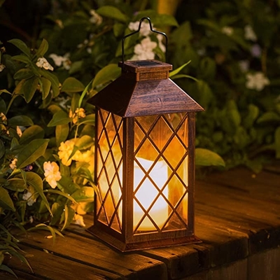 Ketten-Licht-blinkende Kerzen-Solarlichter Garten-des im Freien hängende LED