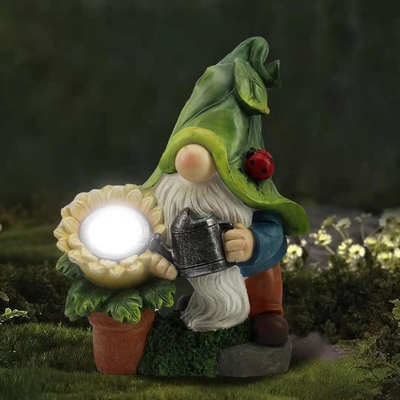Garten-Dekorations-helles Solarhandwerk imprägniert Licht-Tierstatue der Harz-Verzierungs-LED