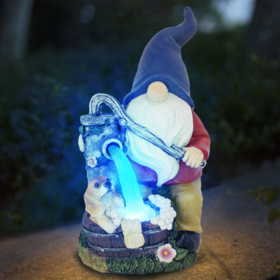 Garten-Dekorations-helles Solarhandwerk imprägniert Licht-Tierstatue der Harz-Verzierungs-LED