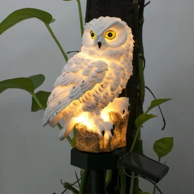 Wasserdichtes angetriebenes Solarweihnachten des Garten-LED Owl Animal Lawn Ornament Unique