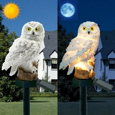 Wasserdichtes angetriebenes Solarweihnachten des Garten-LED Owl Animal Lawn Ornament Unique