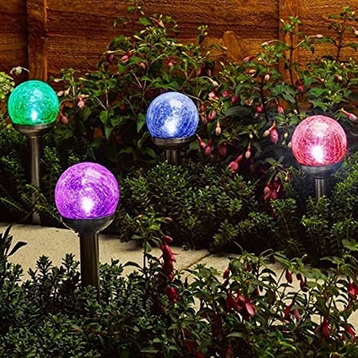 Solar-LED Garten der Antisprungs-Glaskugel-beleuchtet Straßen-Kricket-Licht 5V