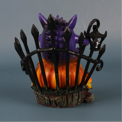 Geist-Kürbis-Laternen-helles Solarhandwerk Anime Gengar Halloween stellt Mond-Schatten-Statue dar