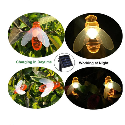 Angetriebene LED-Ketten-Licht-Bienen-feenhafte Solarsolarlichter im Freien 5M/9M