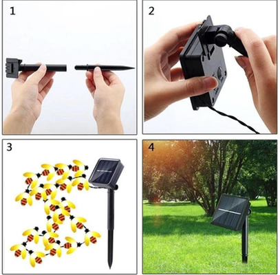 Angetriebene LED-Ketten-Licht-Bienen-feenhafte Solarsolarlichter im Freien 5M/9M