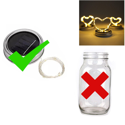 angetriebene feenhafte Solarlichter 2700K LED für Mason Jar Lid Insert Color-Ändern im Freien