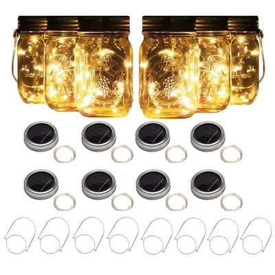 angetriebene feenhafte Solarlichter 2700K LED für Mason Jar Lid Insert Color-Ändern im Freien