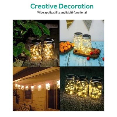 angetriebene feenhafte Solarlichter 2700K LED für Mason Jar Lid Insert Color-Ändern im Freien