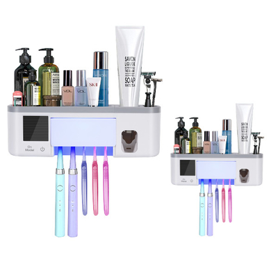 An der Wand befestigtes UVzahnbürsten-Halter-Badezimmer-automatischer Zahnpasta-Quetscher