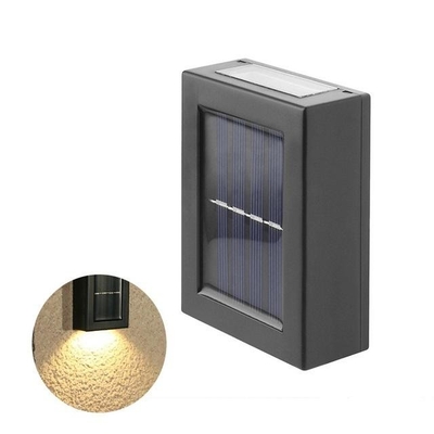 2/6LED auf und ab angetriebene LED-Wandleuchte-Treppen-Gang-Garten-Solardekoration im Freien