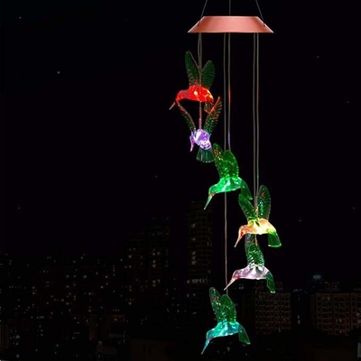 Rgb-schlägt Solargeschenk-Licht-Kolibri-Wind multi Farbe LED Feiertags-Dekoration