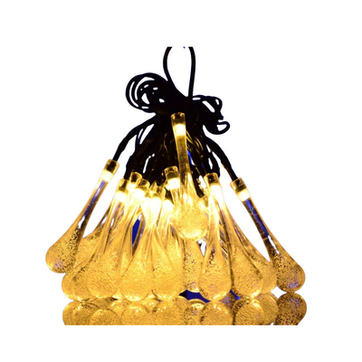 Mehrfachverbindungsstelle färbt Solar-Wasser-Tropfen-Feen-Licht 4.5V 24lm/w WX-SDD-003 der LED-Ketten-Licht-LED