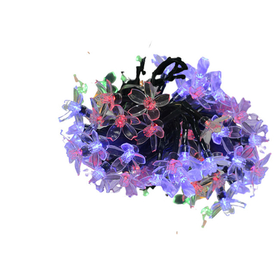 Dekorations-Feiertags-multi farbige Solarketten-Garten-Licht-Pfirsich-Blüte 9m*60