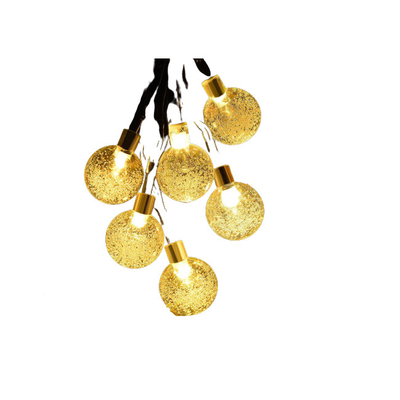 Kette Runden-Crystal Solar Powereds LED im Freien beleuchtet Blasen-Ball-Licht IP65