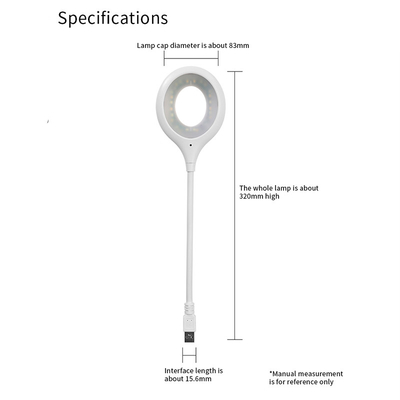 Augenschutz-faltbare Studien-Lampen-tragbare energiesparende Nachttischlampen mit USB-Port
