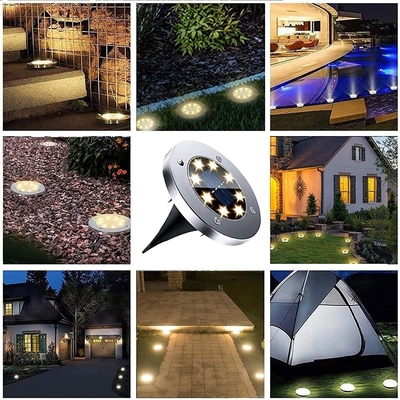 Wasserdichte angetriebene helle angetriebene Plattform-Solargrundsolarlichter der Garten-Bahn-8 LED
