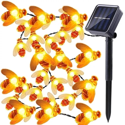 Angetriebener SolarHoney Bee Fairy String Lights 20 LED für Garten im Freien