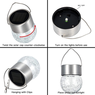 Solarlicht-wasserdichter Dekorations-Glaskugel-Leuchter des knistern-IP65