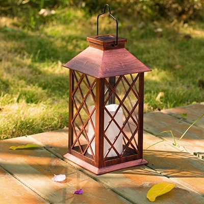 Hängende Solar-LED Garten-Lichter der Laternen-3500K mit Kerzen-Aufflackern