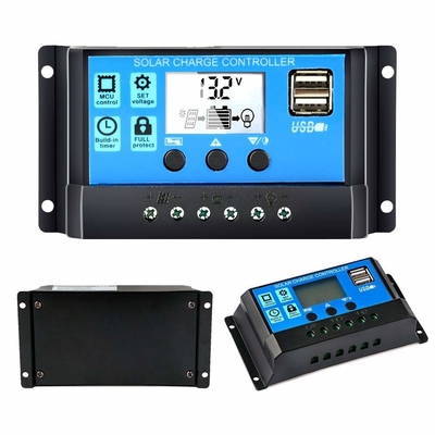 Lcd-Anzeigen-Solarkontrolleur Regulator 12V/24V 60A 50A 40A 30A 20A 10A PWM USB 5V