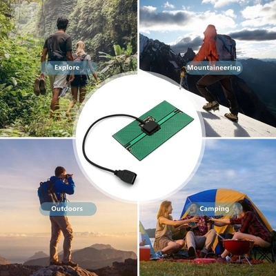 Solarertrag-Solarenergie des ladegerät-1.65W des Sonnenkollektor-76*133MM, die für kampierendes Handy-USB belastetes Gerät im Freien auflädt