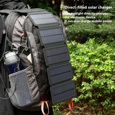 10W faltbare Ausgabegeräte des Sonnenkollektor-5V 2.1A USB für Smartphones