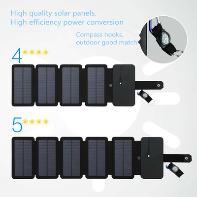 10W faltbare Ausgabegeräte des Sonnenkollektor-5V 2.1A USB für Smartphones